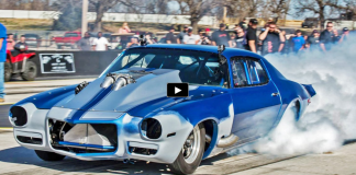 turbocharged camaro drag racing