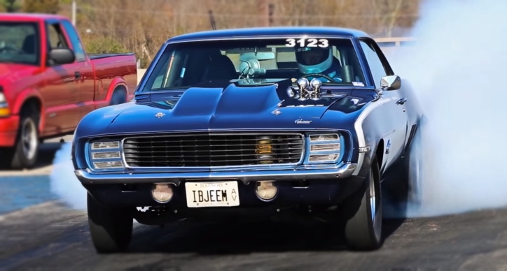 1969 chevy camaro rs ss drag racing