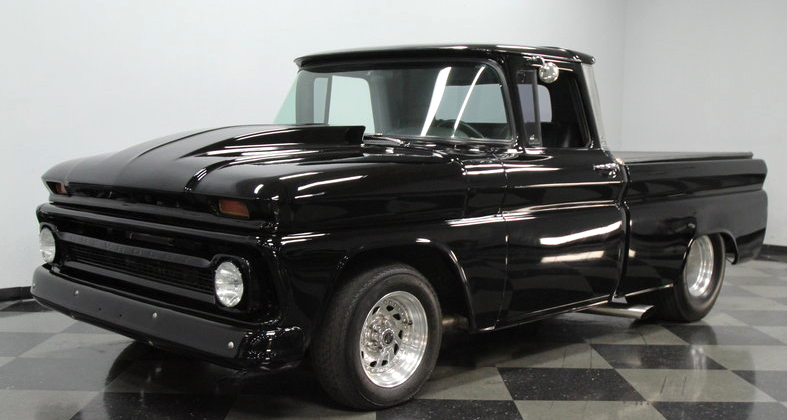 murdered out 1963 chevy c10 truck