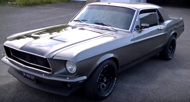 gun metal grey 1968 ford mustang 320 restomod