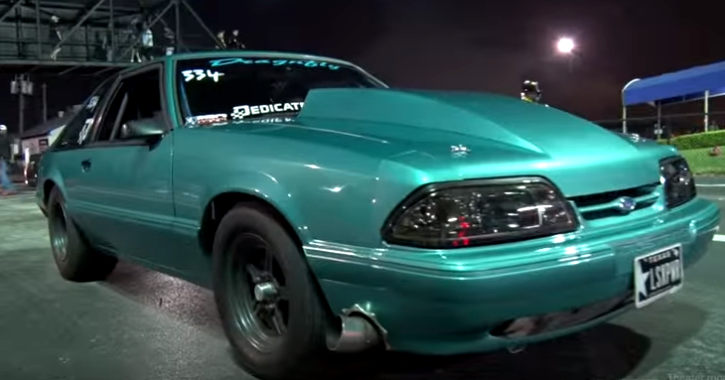 twin turbocharged ford mustang dragnfly