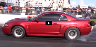turbocharged mustang cobra drag racing