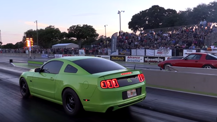 turbocharged mustang 5.0 drag racing