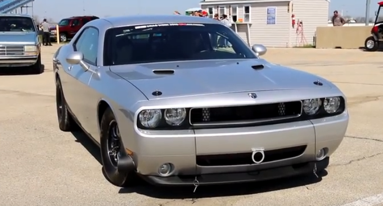 turbo dodge challenger drag racing at route 66