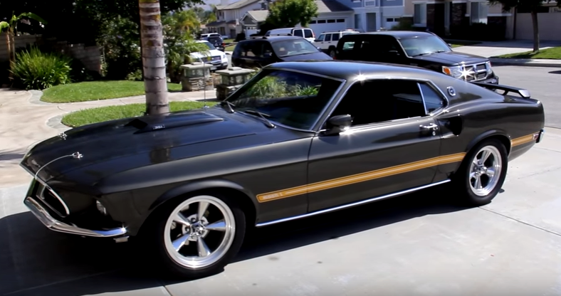 restored 1969 mustang mach 1 black jade