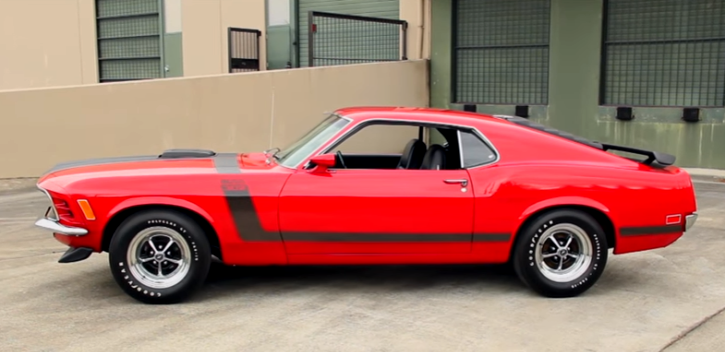 candy apple red 1970 ford mustang boss 302