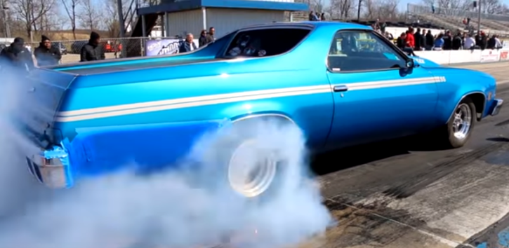 blue 1973 chevy el camino 383 custom