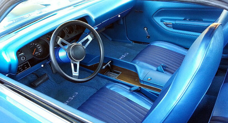 true blue 1973 plymouth barracuda 340