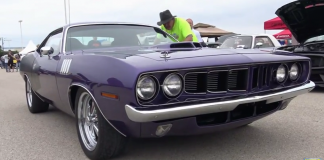 restomodded 1971 plymouth cuda 440 six barrel