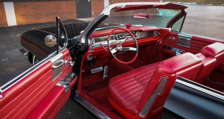 black convertible 1961 cadillac 390 v8