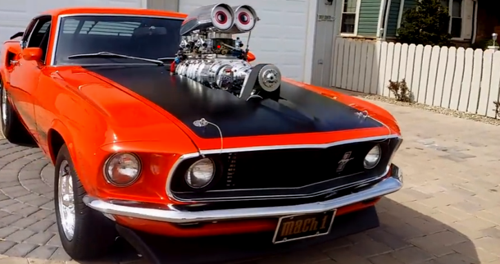 blown 1969 ford mustang mach 1 pro street build video