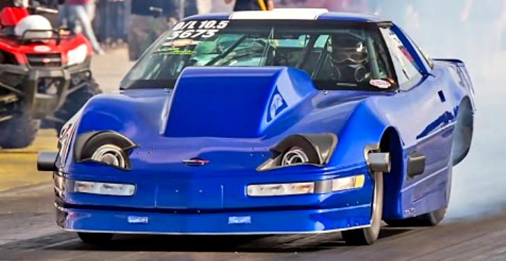 twin turbo big block c4 corvette drag racing