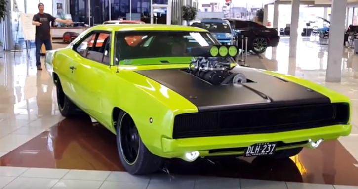 blown hemi powered 1968 dodge charger sublime green
