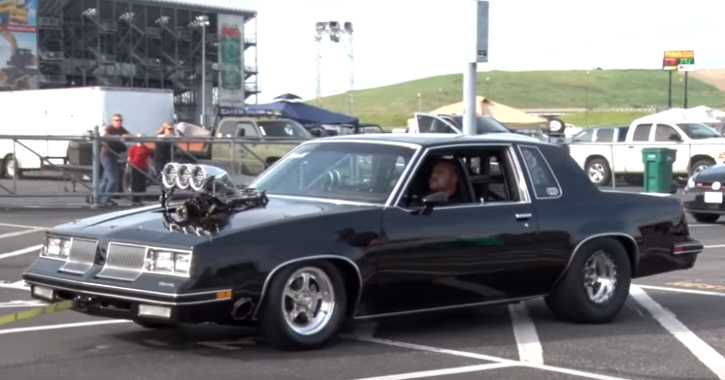 blown big block oldsmobile cutlass drag racing