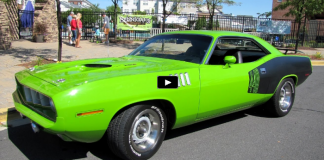 sassy green restored 1971 plymouth cuda 440 4-speed video