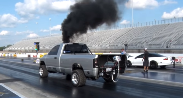 triple turbocharged full size ram pick up truck street car takeover