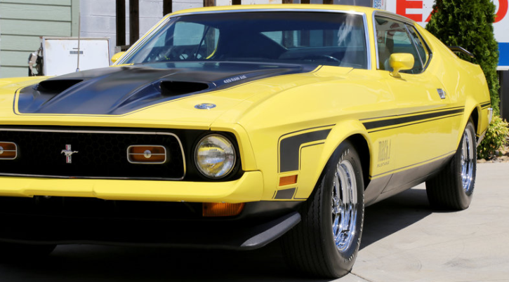 grabber yellow 1971 ford mustang 429 automatic