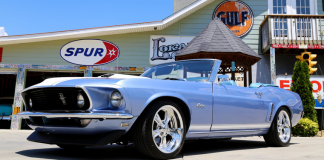 winter blue 1969 ford mustang convertible