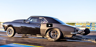 twin turbocharged chevrolet camaro drag racing