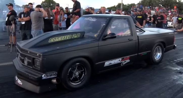 twin turbocharged chevy s10 truck cornfed 2.0