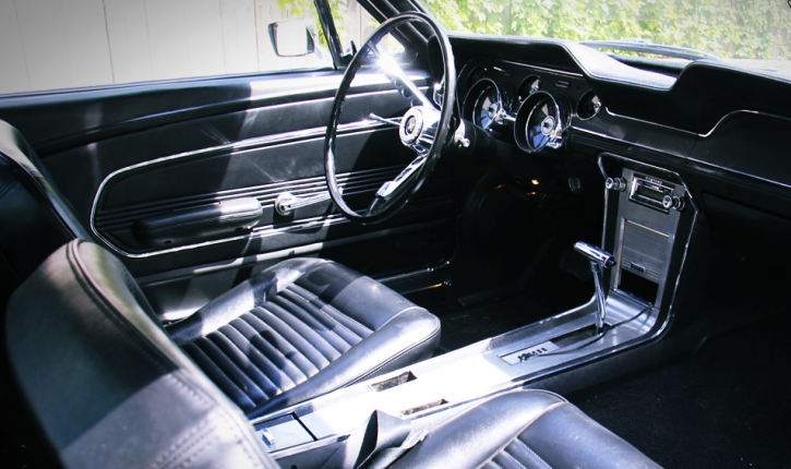 black 1967 mustang fastback california car