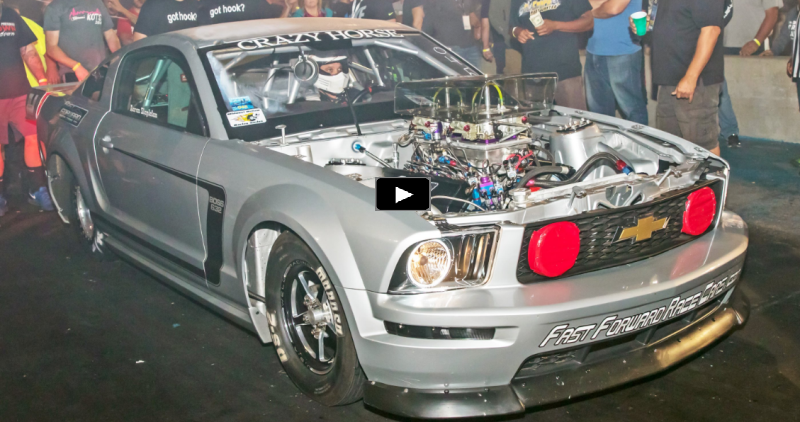 nitrous mustang crazy horse drag racing at king of the streets