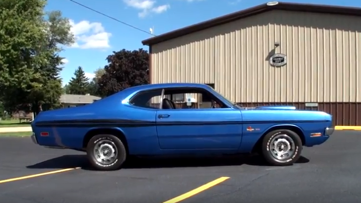 b5 blue 1971 dodge demon 340 in top condition