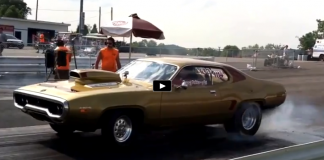 1971 plymouth road runner drag racing