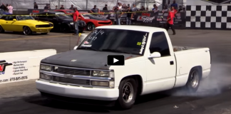 turbocharged chevy truck drag racing