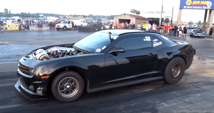 twin turbocharged lsx Chevrolet camaro drag racing