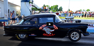 1955 chevy gasser raging bull drag racing