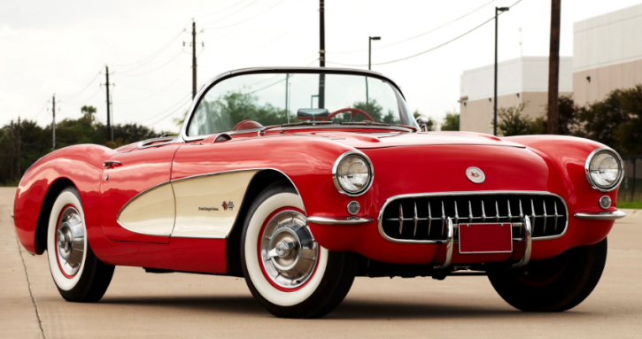 fuel injected red 1957 chevrolet corvette collector car