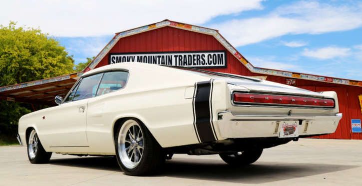 white 1966 dodge charger rt restomod