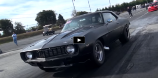 1969 chevy camaro drag racing