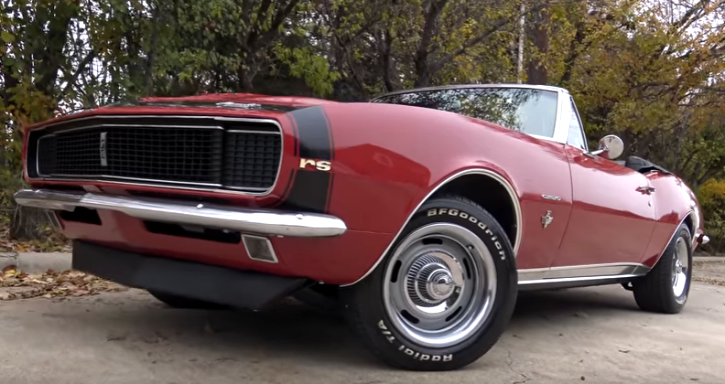 convertible 1967 chevrolet camaro rs