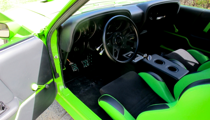 modified 1969 mustang mach 1 green stealth