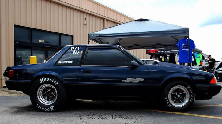 beater bomb fox body mustang drag racing