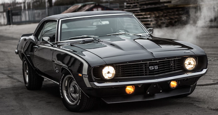 black 1969 camaro ss restored