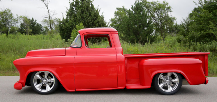 red 1955 chevy 3100 truck