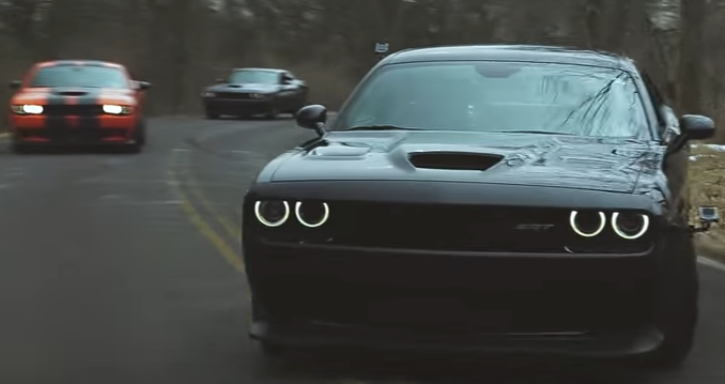 dodge hellcat challengers video