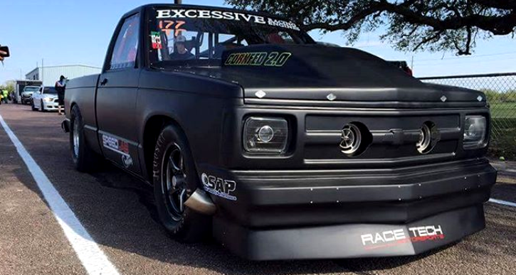 chevrolet s10 truck cornfed 2.0 drag racing