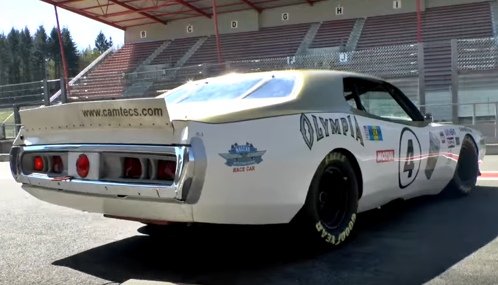 nascar olympia dodge charger track footage