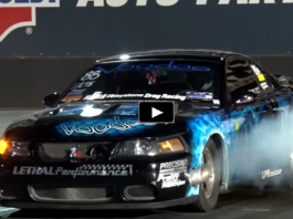 turbocharged cobra mustang drag racing