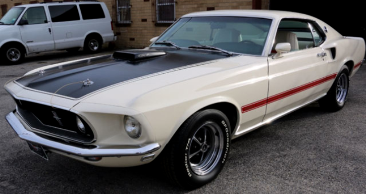 1969 mustang mach 1 white