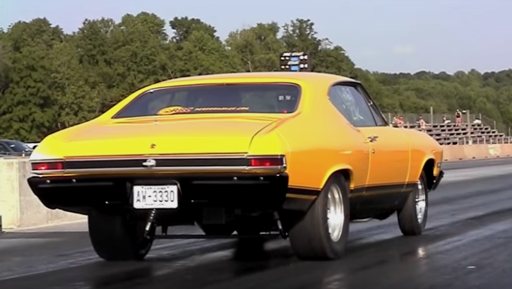 9 second big block 1968 chevy chevelle drag racing