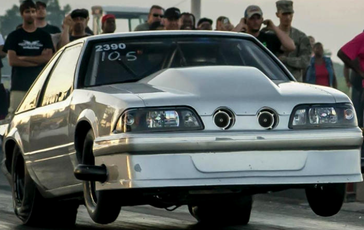 steve grebeck built fox body mustang drag racing