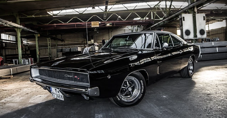 black 1968 dodge charger rt 440