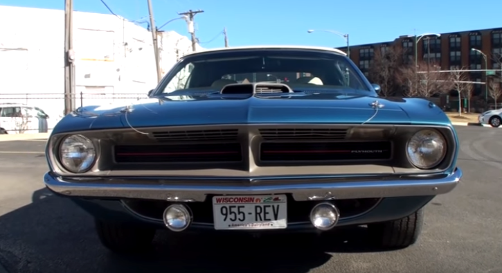 dark jamaican blue 1970 plymouth cuda 440 six pack