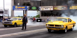 dodge vs dodge drag racing video
