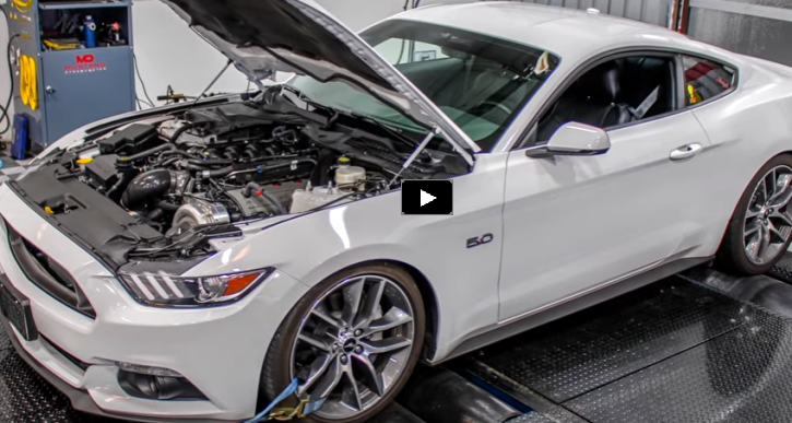 procharged s550 mustang on the dyno